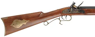 Thompson Center Hawken Rifle
.50 caliber, 28" barrel,
flintlock, walnut, brass, used Thompson Center Hawken Rifle
.50 caliber, 28" barrel,
flintlock, walnut, brass, used
